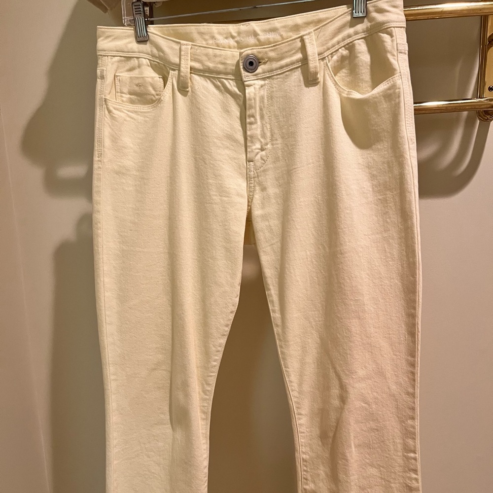 Banana Republic Cream Skinny Jeans